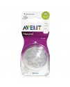 PHILIPS AVENT Natural 2孔奶咀 -  2個裝 (1m+) 
